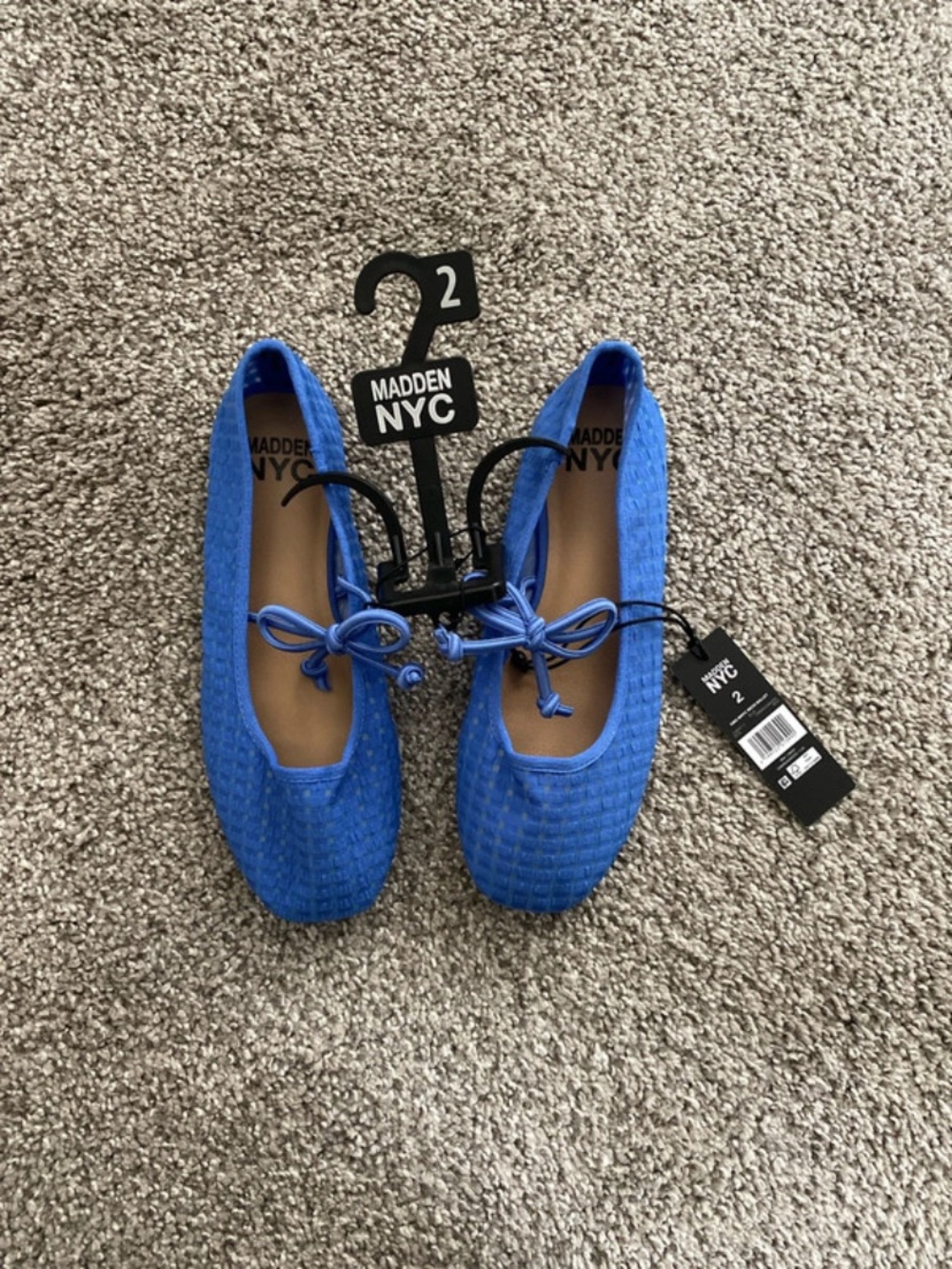 Madden NYC Girls' Bright Blue Ballet Flats with Bow